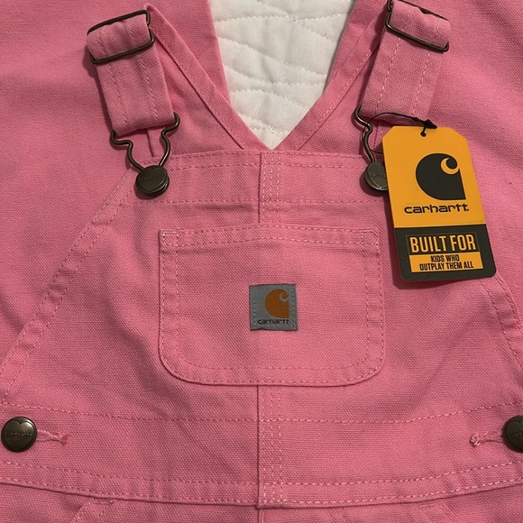 NEW Carhartt Girls Pink Overalls ( size 18 months ) - Picture 5 of 10